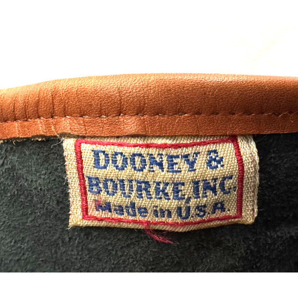 Dooney & Bourke Essex Shoulder Bag Vintage All Weather Leather Classic Black Tan - Picture 5 of 16